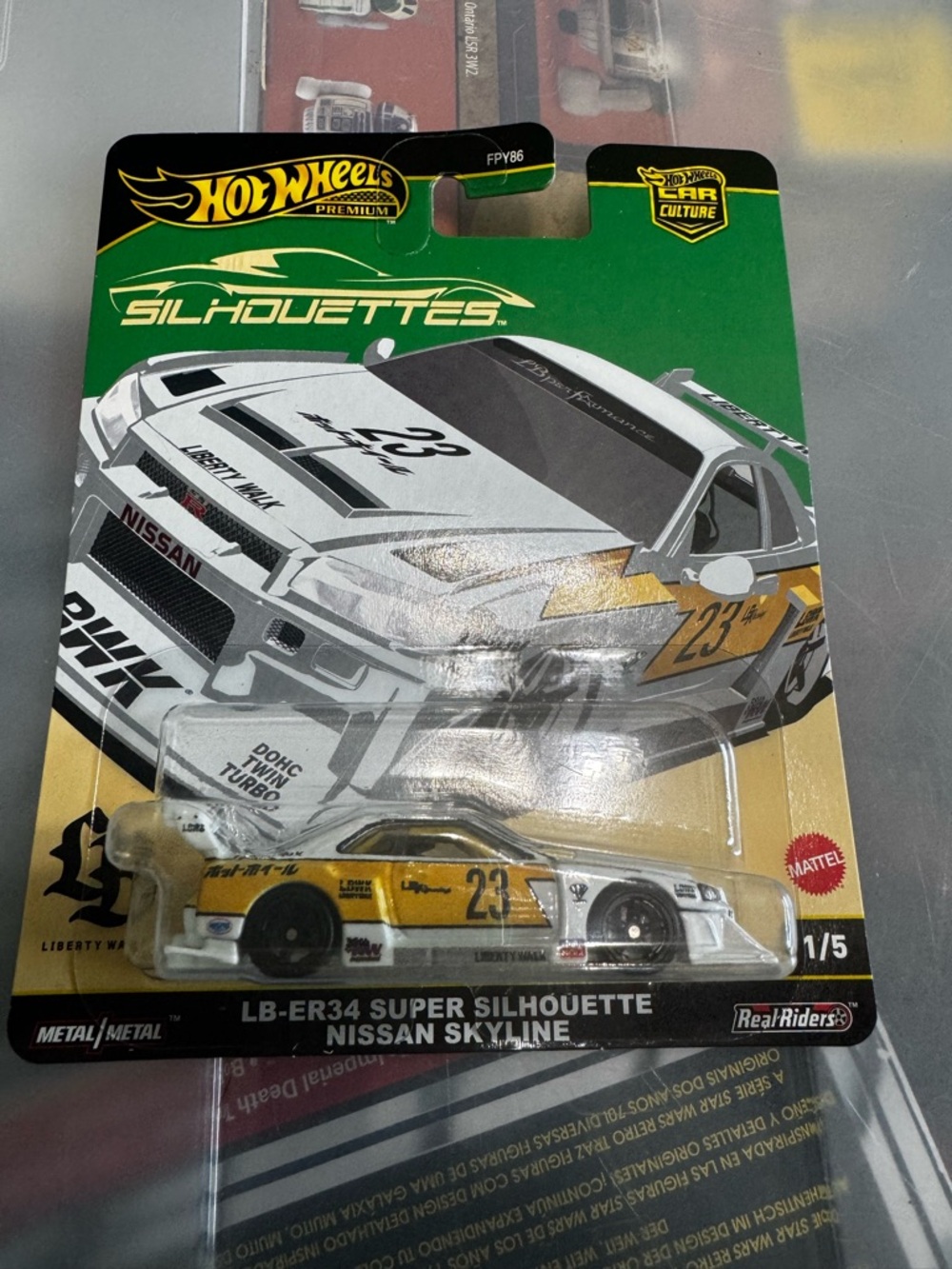 Hot Wheels Nissan Skyline LB-ER34 Super Silhouette Yellow Toy Car